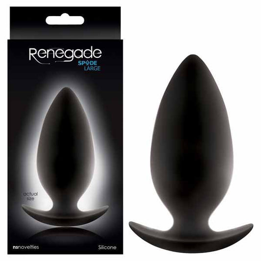 Renegade - Spades - Black 10.5 cm (4.15) Large Butt Plug