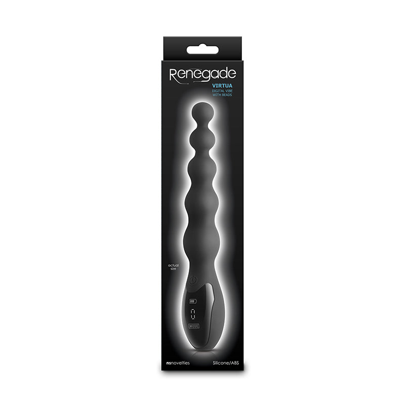 Renegade Virtua - Black - Black 23.9 cm USB Rechargeable Anal Vibrator