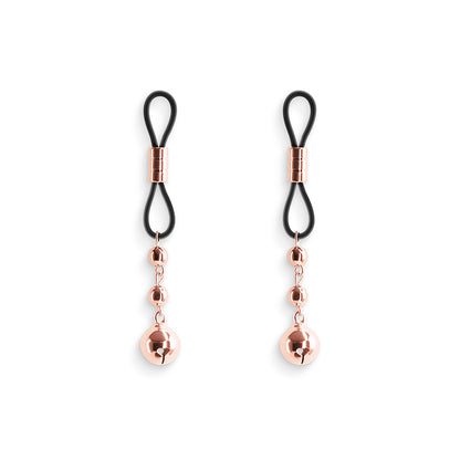 Bound Nipple Clamps - D1 - Rose Gold - Rose Gold/Black Nipple Clamps - Set of 2