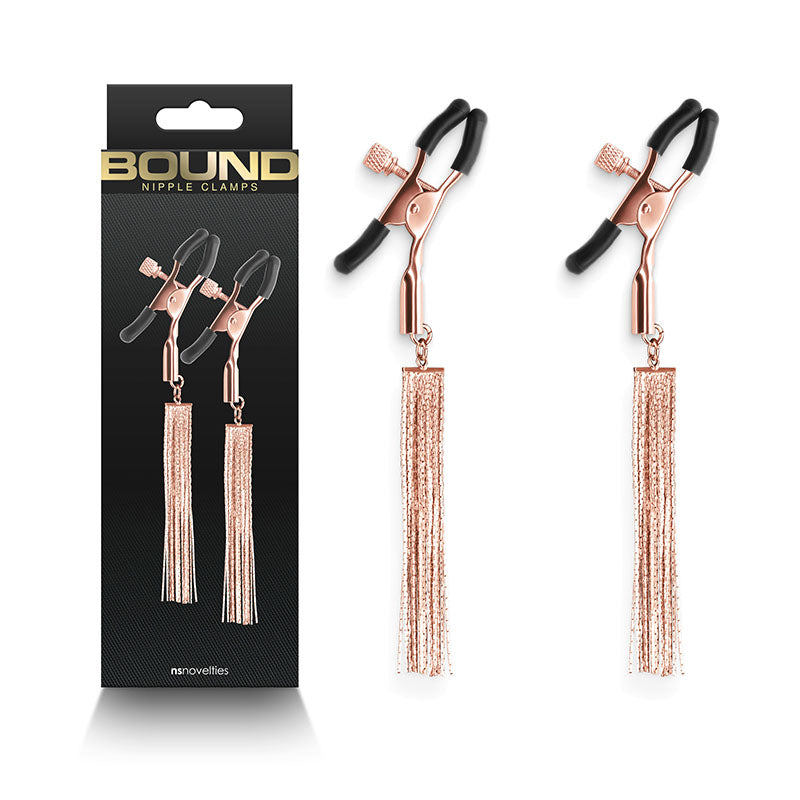 Bound Nipple Clamps - D2 - Rose Gold - Rose Gold Nipple Clamps - Set of 2