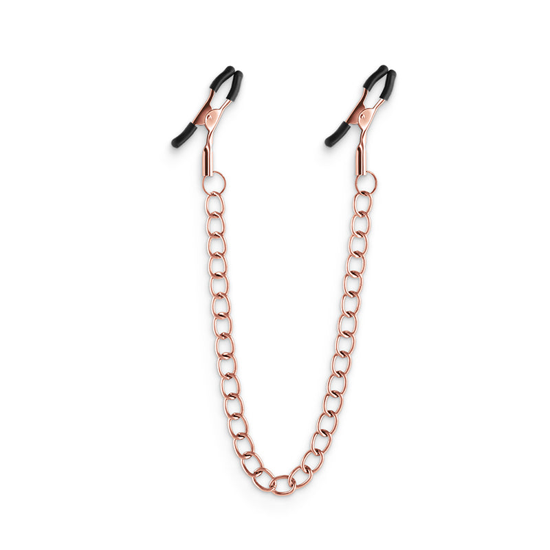 Bound Nipple Clamps - DC2 - Rose Gold - Rose Gold Nipple Clamps with Chain