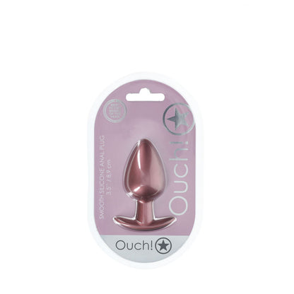 OUCH! Anal Plug - Large - Rose Gold - Rose Gold 8.9 cm Large Butt Plug