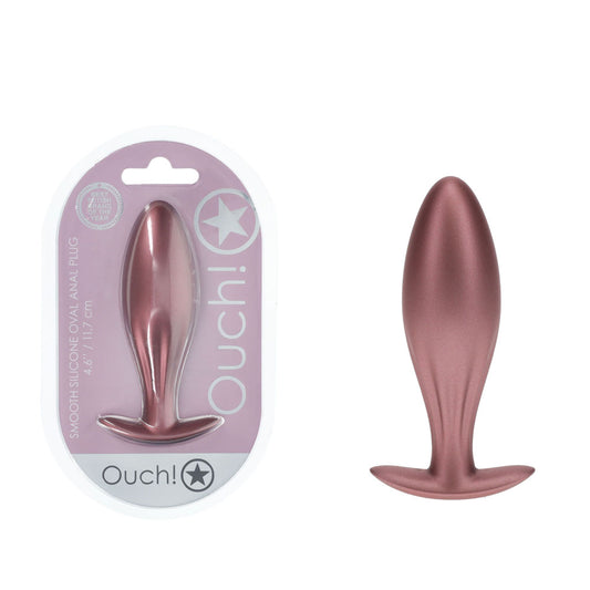 OUCH! Oval Anal Plug - Rose Gold - Rose Gold 11.7 cm Butt Plug