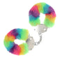 OUCH! Heavy-Duty Fluffy Cuffs - Multicolour 1 - Multicoloured Fluffy Restraints