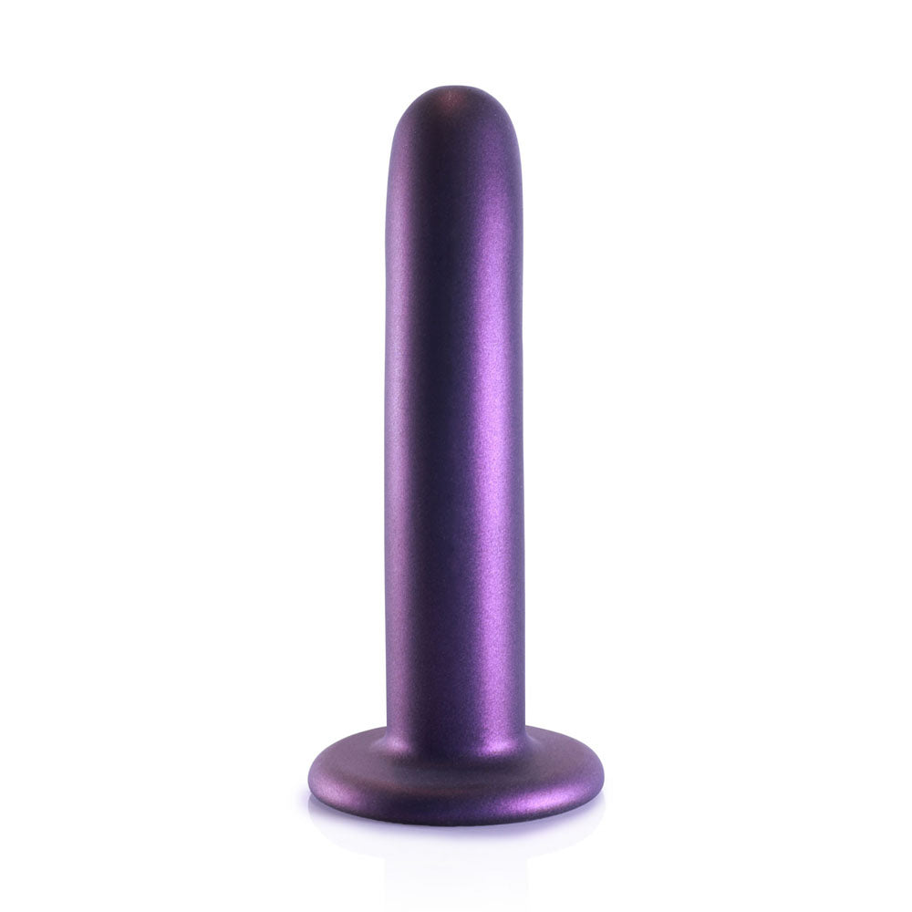 OUCH! Smooth Silicone G-Spot Dildo - 6 / 14.5 cm - Metallic Purple 14.5 cm Dildo