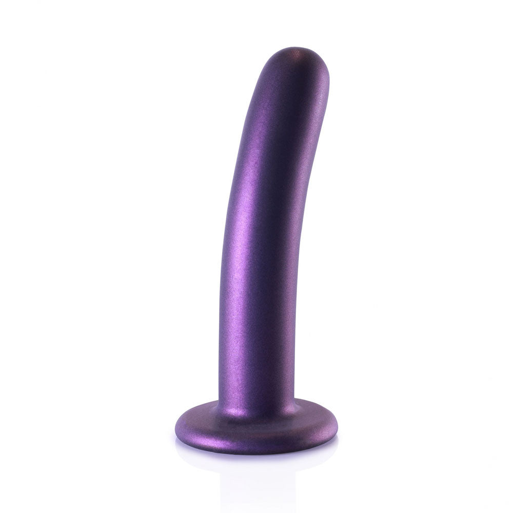 OUCH! Smooth Silicone G-Spot Dildo - 6 / 14.5 cm - Metallic Purple 14.5 cm Dildo