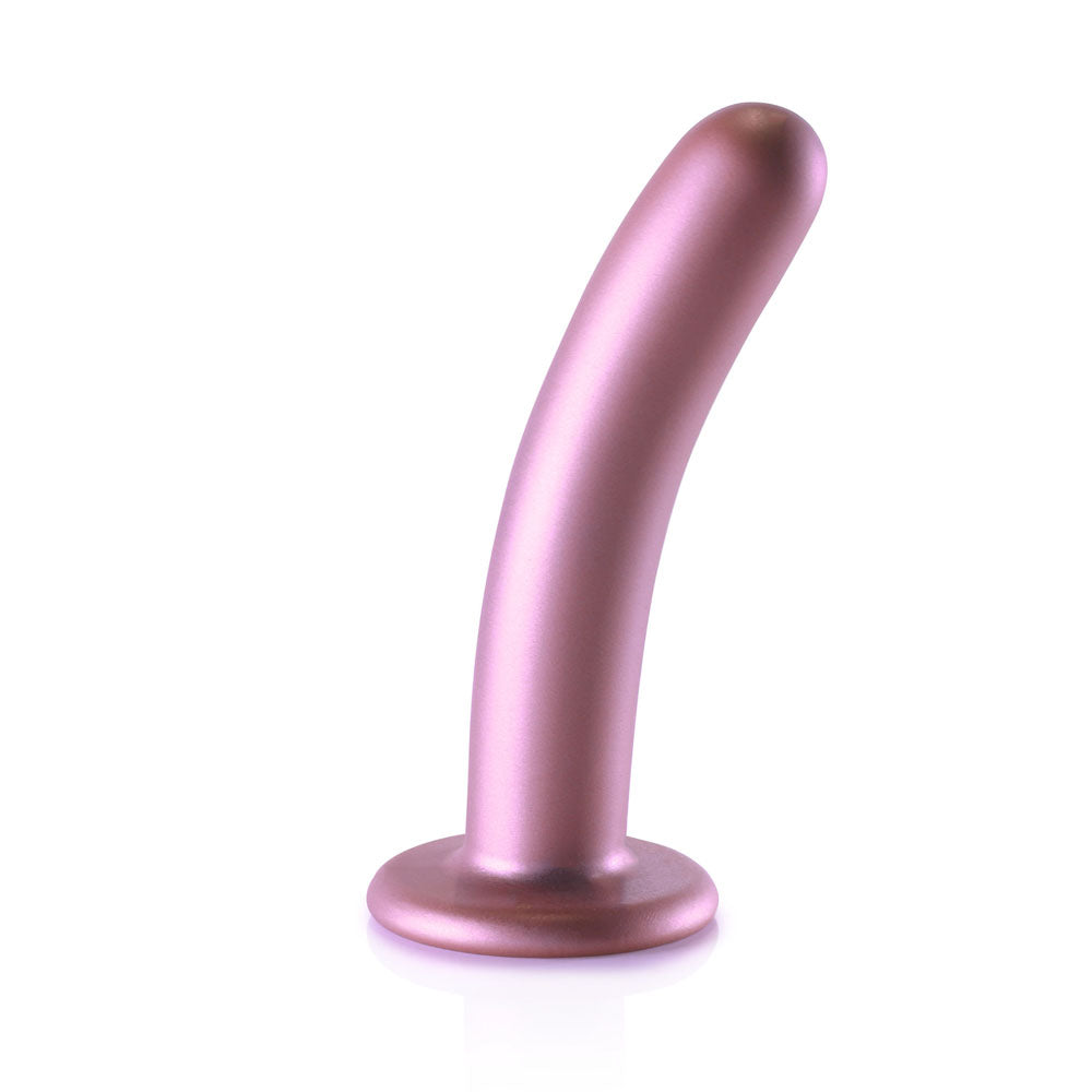 OUCH! Smooth Silicone G-Spot Dildo - 6 / 14.5 cm - Rose Gold 14.5 cm Dildo