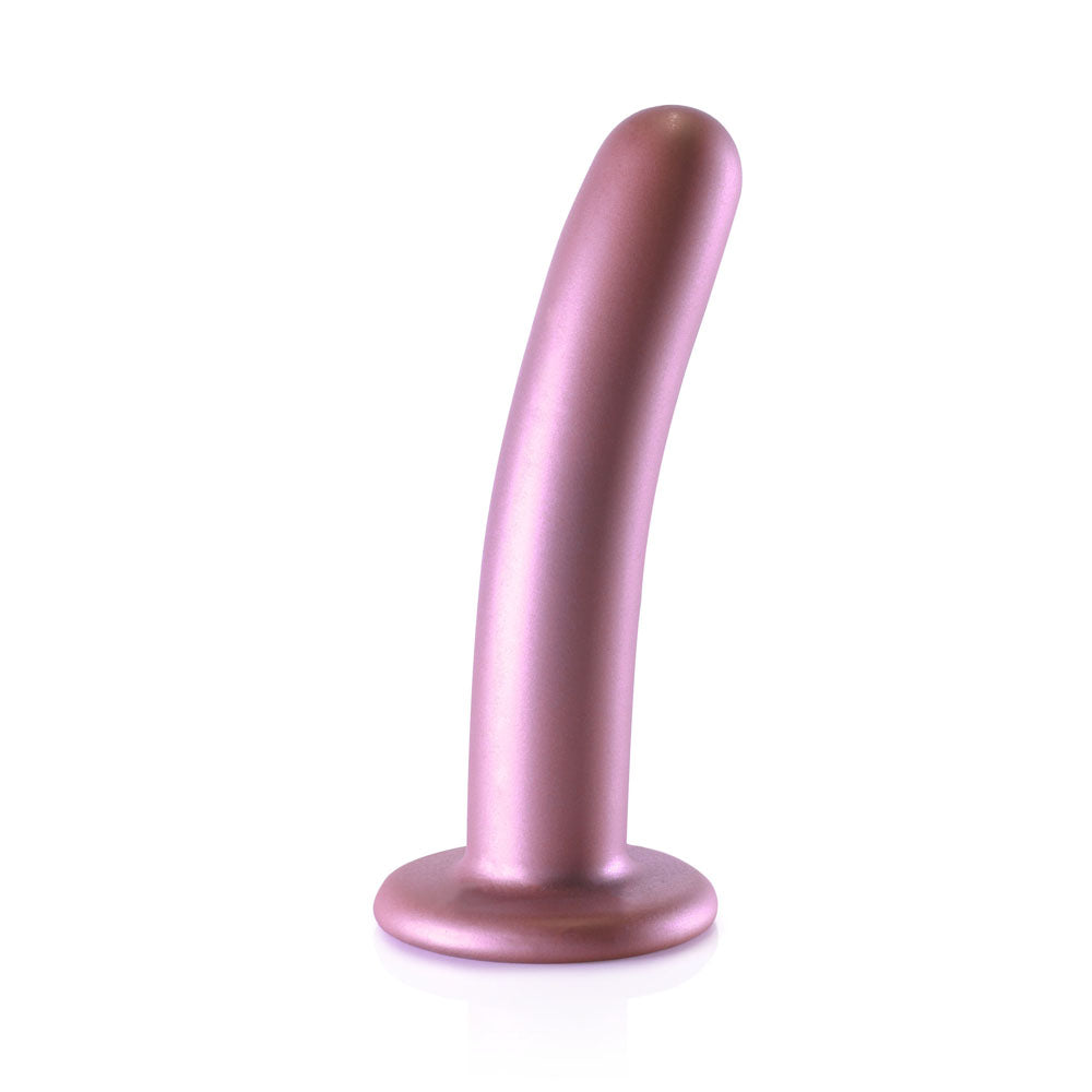 OUCH! Smooth Silicone G-Spot Dildo - 6 / 14.5 cm - Rose Gold 14.5 cm Dildo