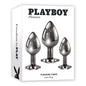 Playboy Pleasure PLEASURE 3 WAYS - Metal Butt Plugs - Set of 3 Sizes