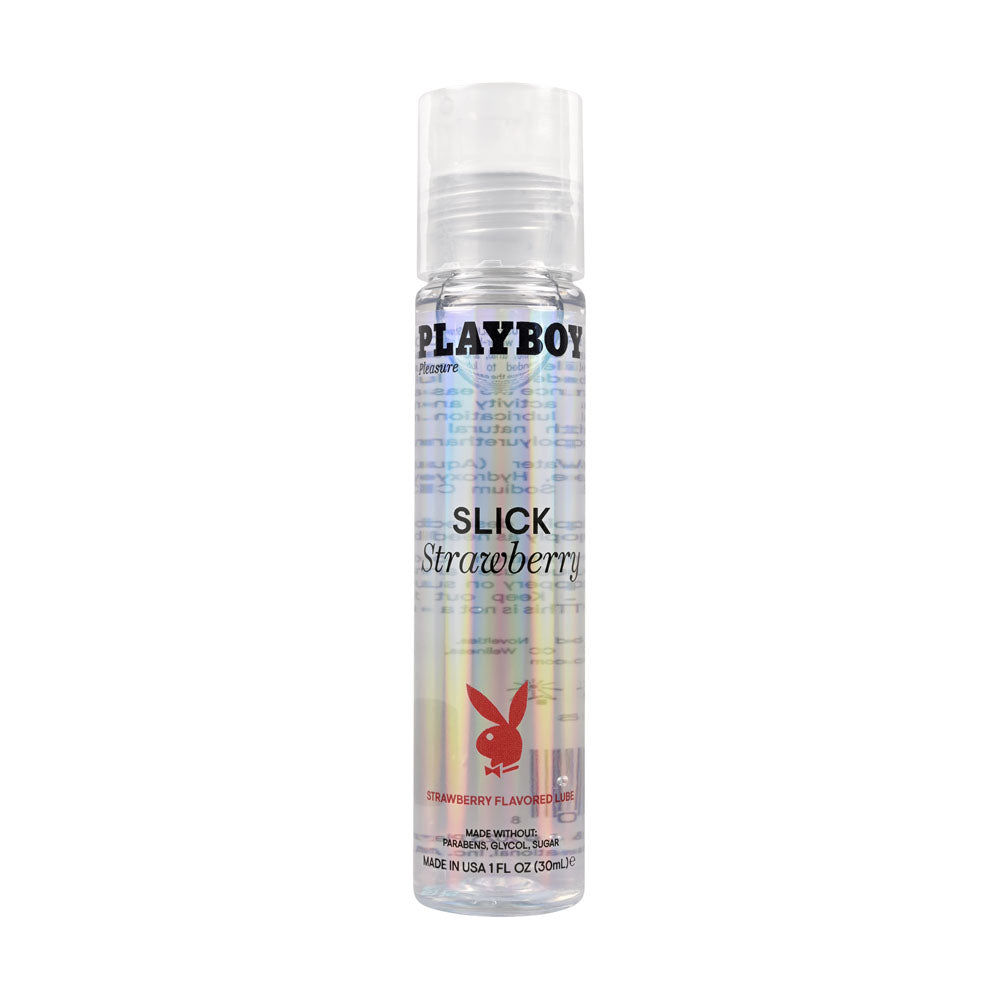 Playboy Pleasure SLICK STRAWBERRY - 30 ml - Strawberry Flavoured Water Based Lubricant - 30 ml