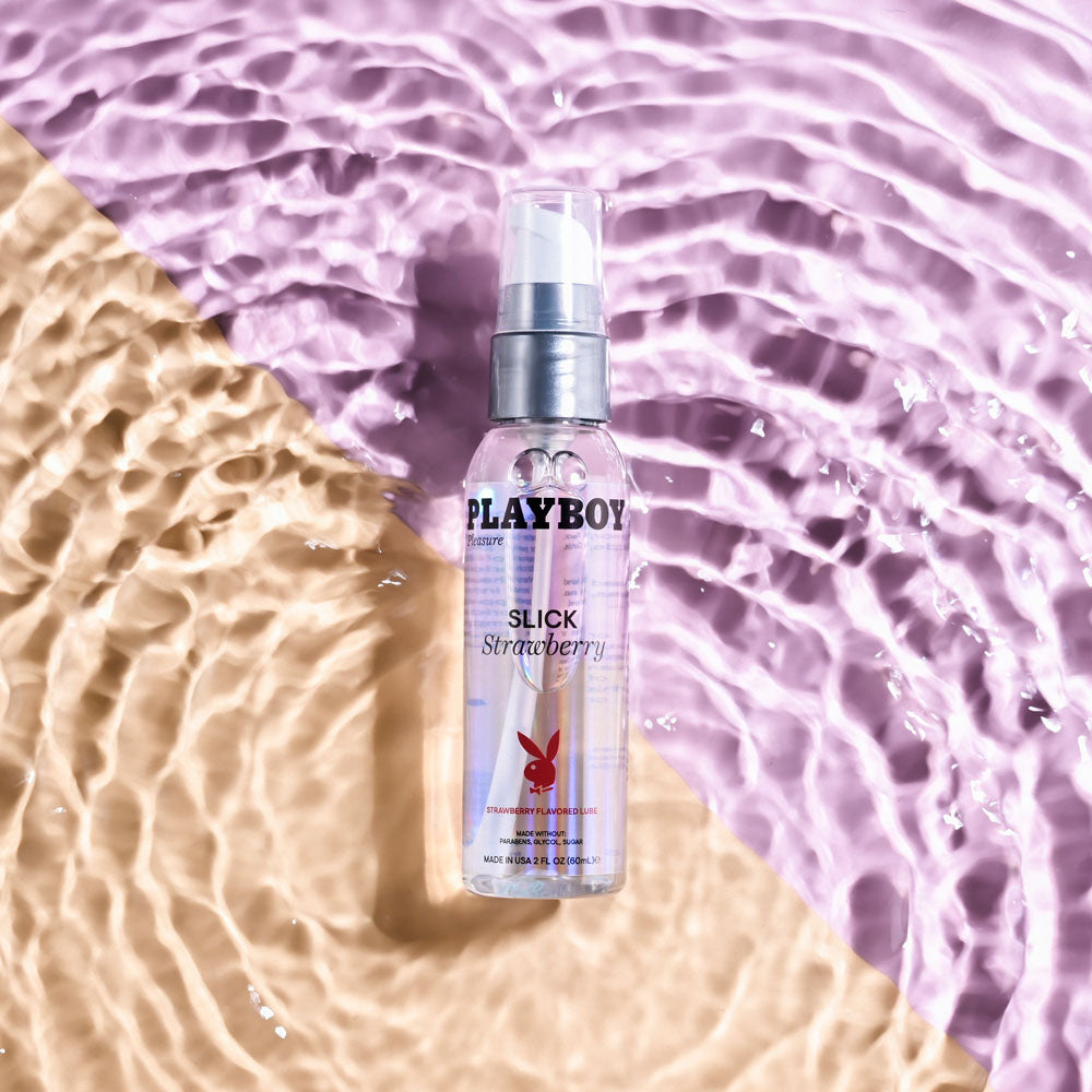 Playboy Pleasure SLICK STRAWBERRY - 60 ml - Strawberry Flavoured Water Based Lubricant - 60 ml