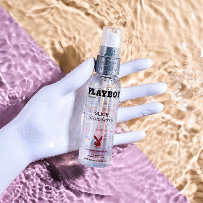 Playboy Pleasure SLICK STRAWBERRY - 60 ml - Strawberry Flavoured Water Based Lubricant - 60 ml