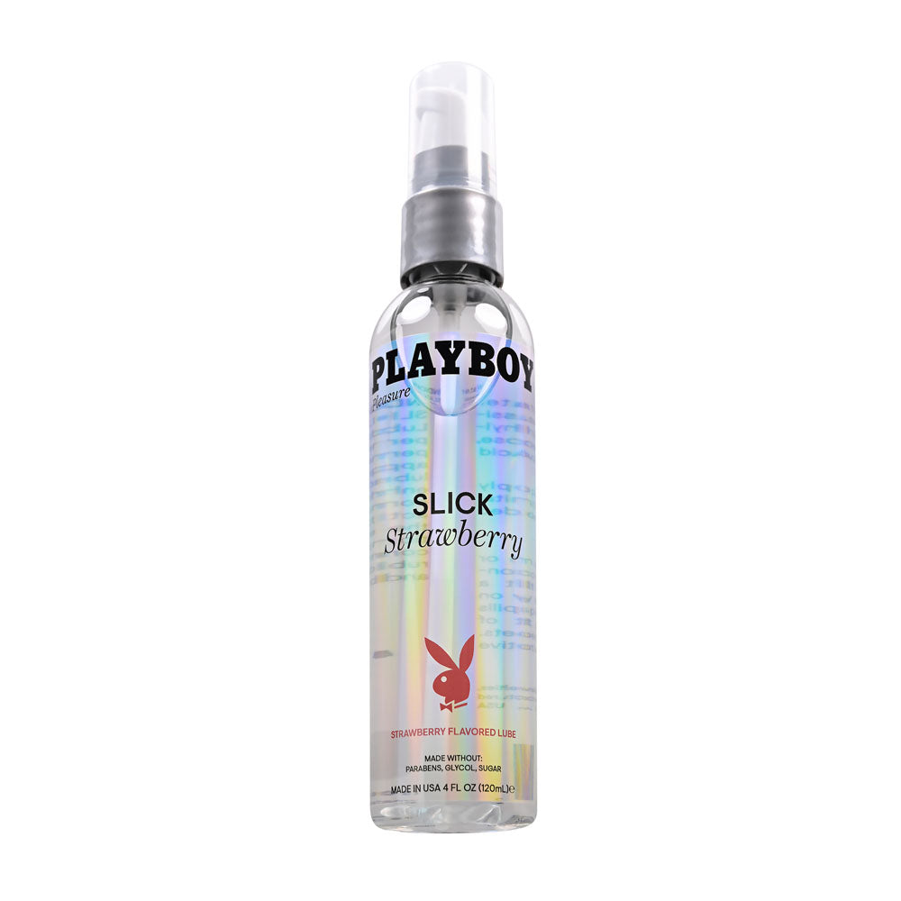 Playboy Pleasure SLICK STRAWBERRY - 120 ml - Strawberry Flavoured Water Based Lubricant - 120 m