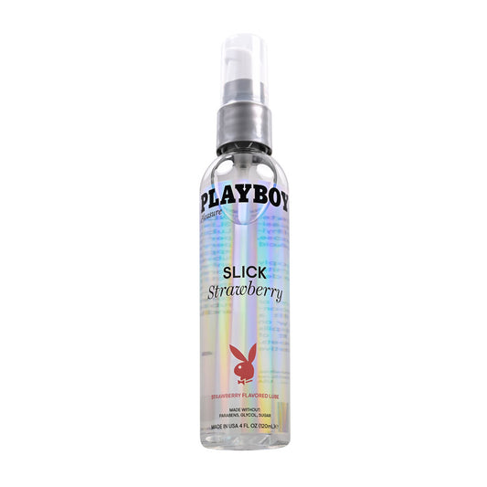 Playboy Pleasure SLICK STRAWBERRY - 120 ml - Strawberry Flavoured Water Based Lubricant - 120 m