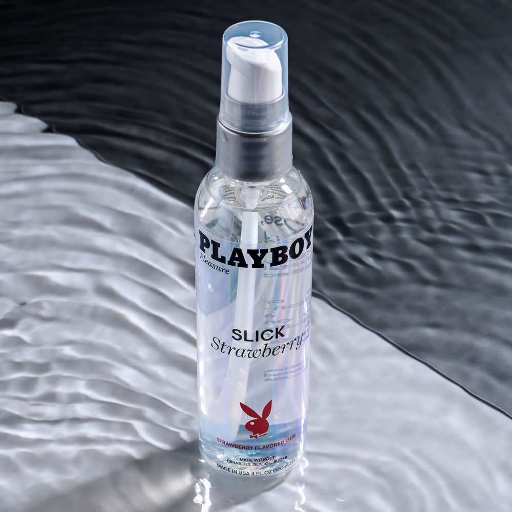 Playboy Pleasure SLICK STRAWBERRY - 120 ml - Strawberry Flavoured Water Based Lubricant - 120 m