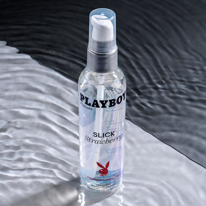 Playboy Pleasure SLICK STRAWBERRY - 120 ml - Strawberry Flavoured Water Based Lubricant - 120 m