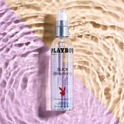 Playboy Pleasure SLICK STRAWBERRY - 120 ml - Strawberry Flavoured Water Based Lubricant - 120 m