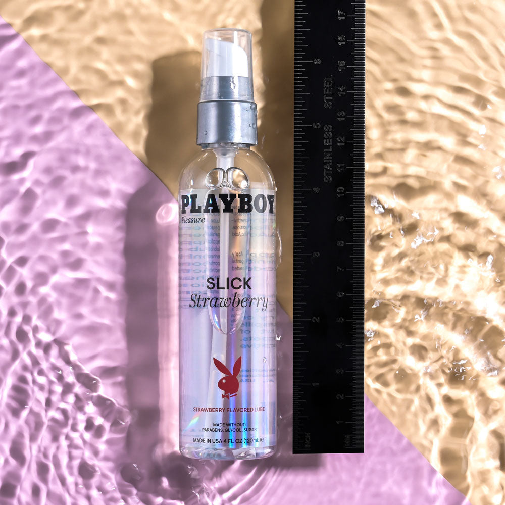 Playboy Pleasure SLICK STRAWBERRY - 120 ml - Strawberry Flavoured Water Based Lubricant - 120 m