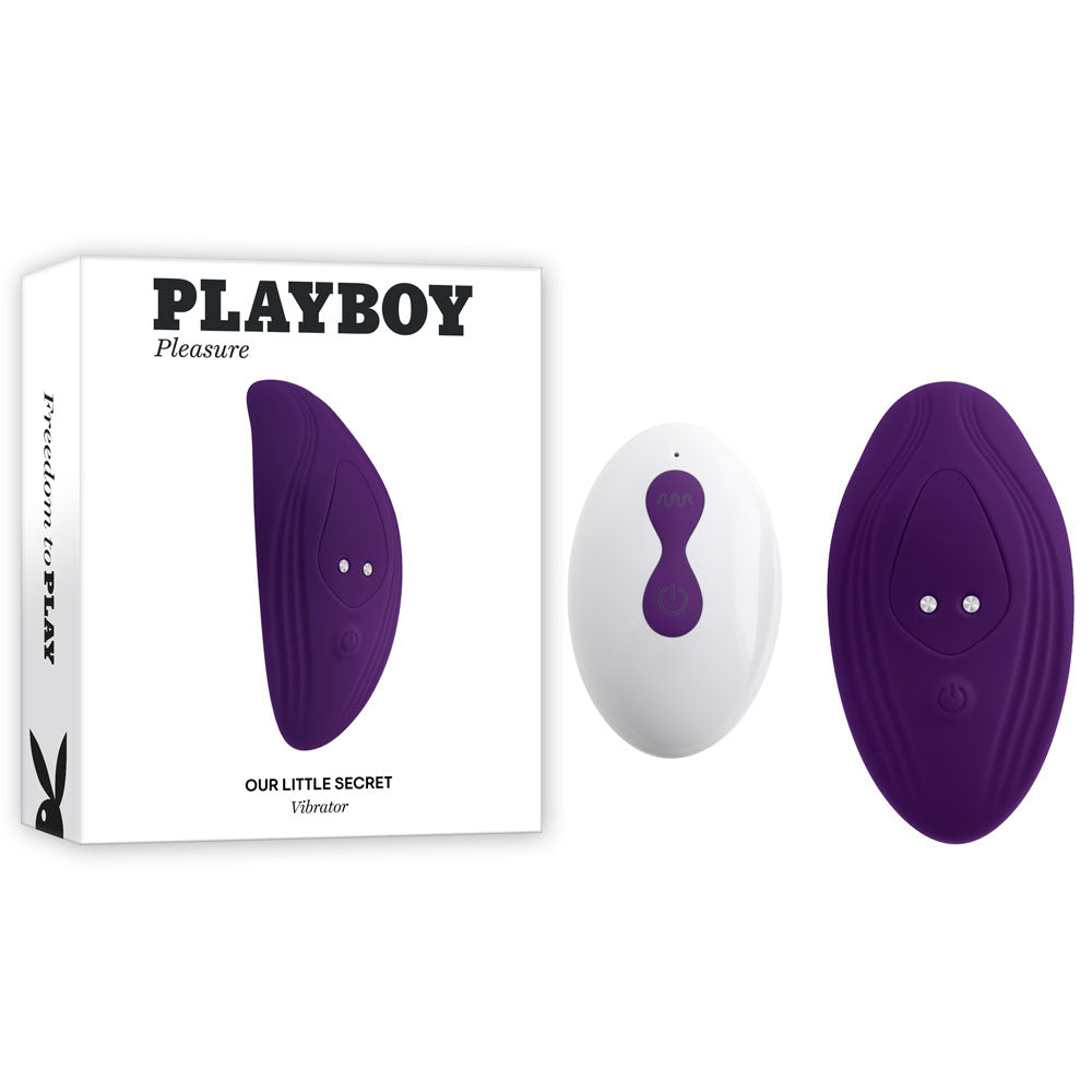 Playboy Pleasure OUR LITTLE SECRET - Purple USB Rechargeable Panty Vibrator with Wireless Remot