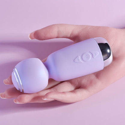 Playboy Pleasure ROYAL MINI - Lilac 12.5 cm USB Rechargeable Mini Wand Vibrator