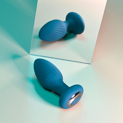 Playboy Pleasure SPINNING TAIL TEASER - Blue 9.7 cm USB Rechargeable Vibrating & Rotating Butt