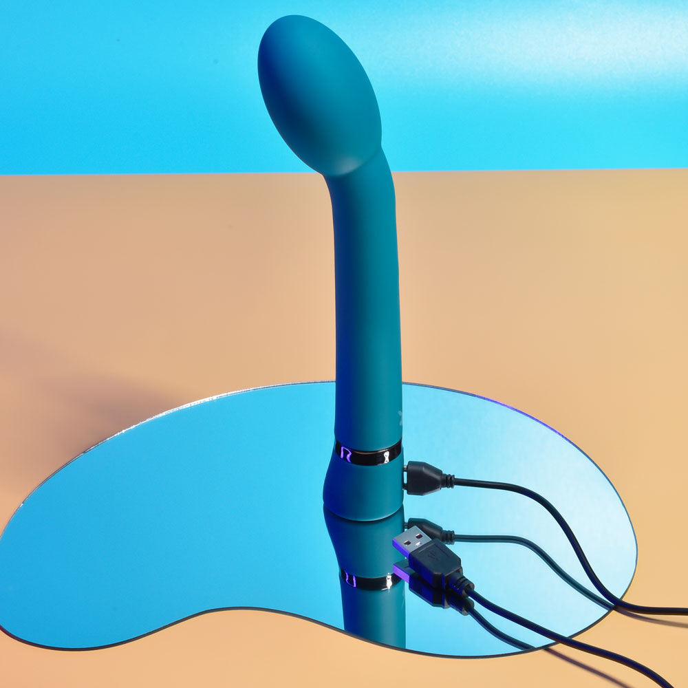 Playboy Pleasure ON THE SPOT - Blue 21.6 cm USB Rechargeable G-Spot Vibrator