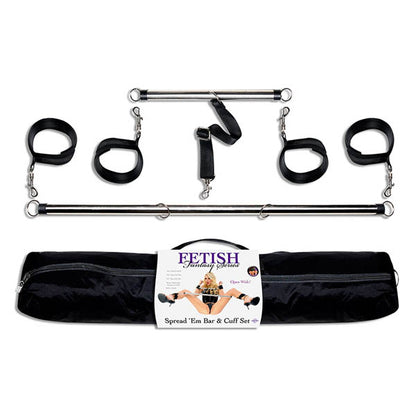 Fetish Fantasy Series Spread em Bar & Cuff Set - Spreader Restraint Set