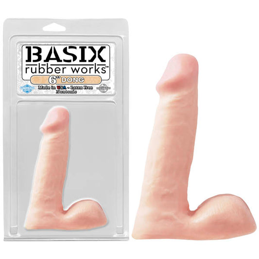 Basix Rubber Works 6 Dong - Flesh 15.25 cm (6) Dong