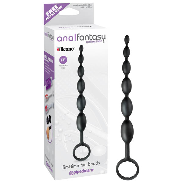 Anal Fantasy Collection First-Time Fun Beads - Black 21 cm (8.25) Anal Beads