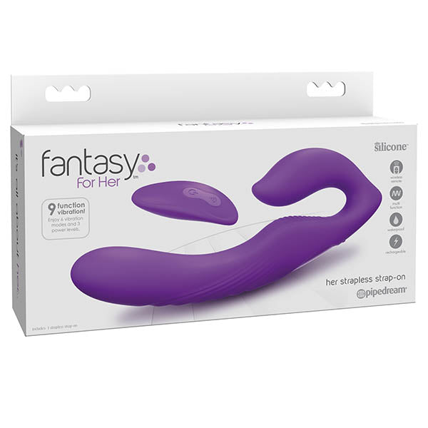 Fantasy For Her Ultimate Strapless Strap-On - Purple USB Rechargeable Strapless Strap-On with W