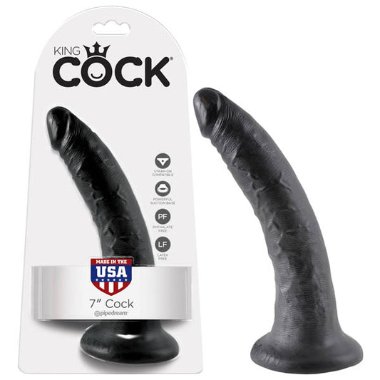 King Cock 7 Cock - Black 17.8 cm (7) Dong