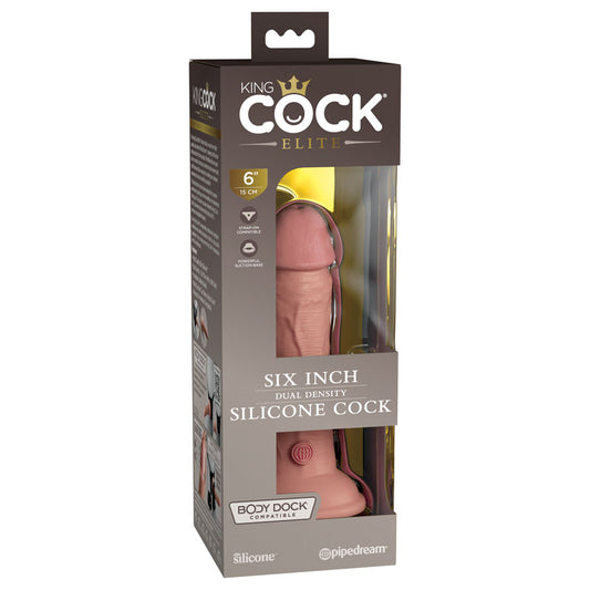 King Cock Elite 6 Dual Density Cock - Flesh - Flesh 15.2 cm Dong