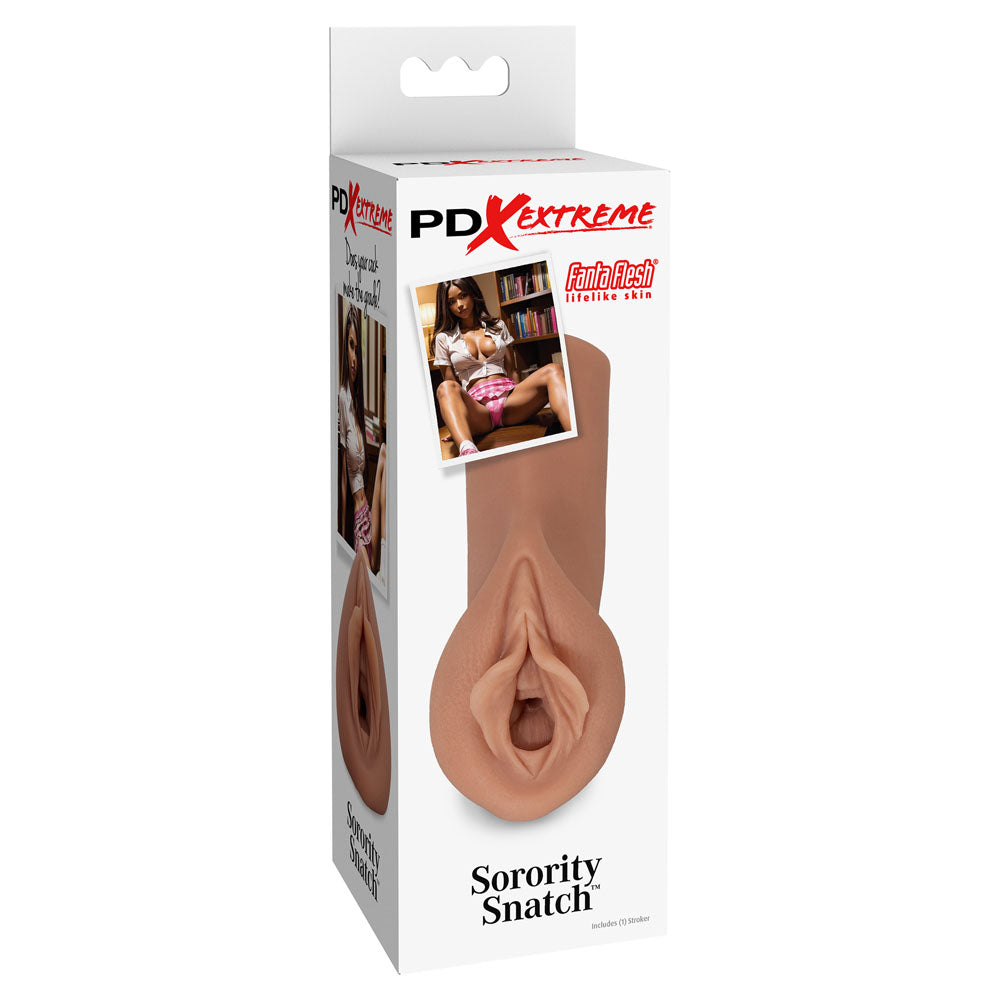 Pipedream Extreme Toyz Sorority Snatch - Brown - Brown Vagina Stroker