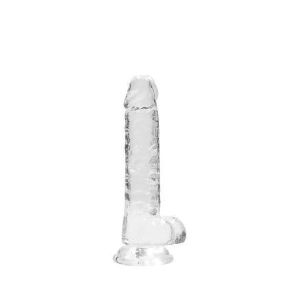 REALROCK 7 Realistic Dildo With Balls - Clear 17.8 cm Dong