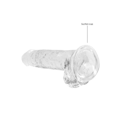 REALROCK 7 Realistic Dildo With Balls - Clear 17.8 cm Dong