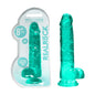 REALROCK 8 Realistic Dildo With Balls - Turquoise 20.3 cm Dong