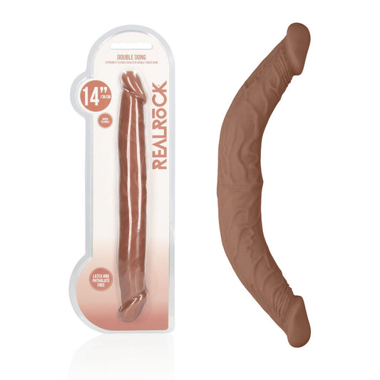 REALROCK 14 Double Dildo - Tan 36 cm Double Dong