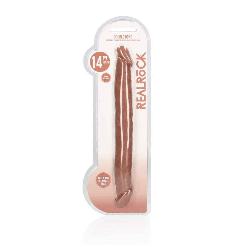 REALROCK 14 Double Dildo - Tan 36 cm Double Dong