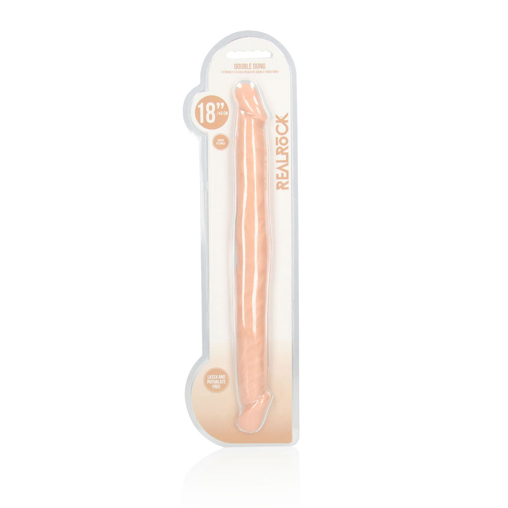 REALROCK 18 Double Dildo - Flesh 46 cm Double Dong