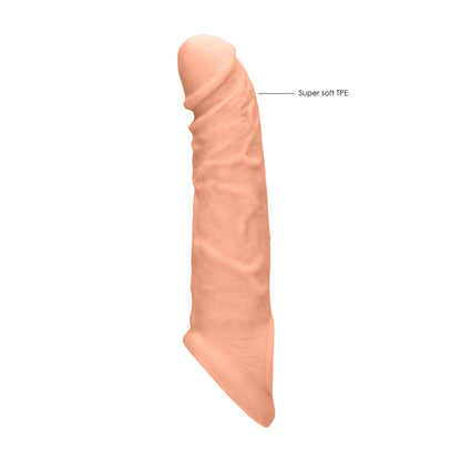 REALROCK 8 Realistic Penis Extender with Rings - Flesh 20.3 cm Penis Extension Sleeve