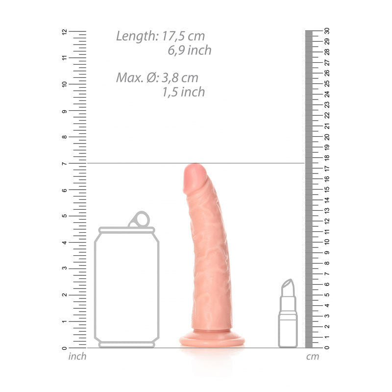 REALROCK Realistic Slim Dildo without Balls - 15.5 cm - Flesh 15.5 cm (6) Dong