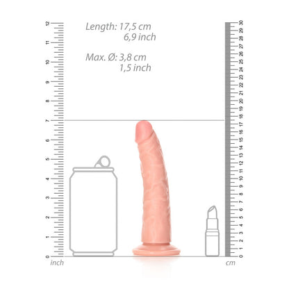 REALROCK Realistic Slim Dildo without Balls - 15.5 cm - Flesh 15.5 cm (6) Dong