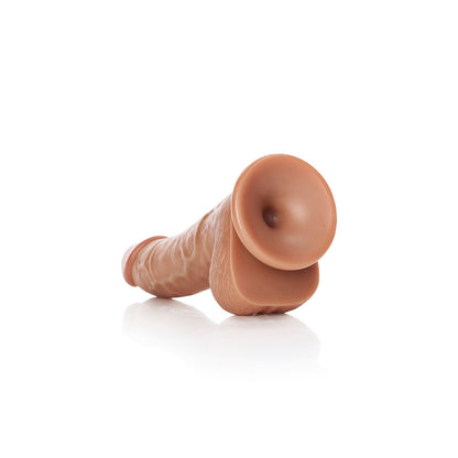 REALROCK Realistic Regular Curved Dong with Balls - 15.5 cm - Tan 15.5 cm (6) Dong