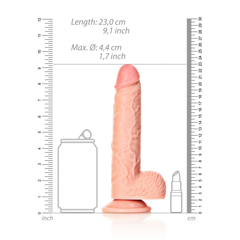 REALROCK Straight Realistic Dildo with Balls - 20.5 cm - Flesh 20.5 cm (8) Dong