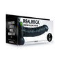 REALROCK Vibrating Hollow Strapon + Balls - 18cm Black - Black 18 cm Vibrating Hollow Strap-On