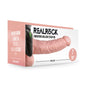 REALROCK Vibrating Hollow Strapon + Balls - 18cm Flesh - Flesh 18 cm Vibrating Hollow Strap-On