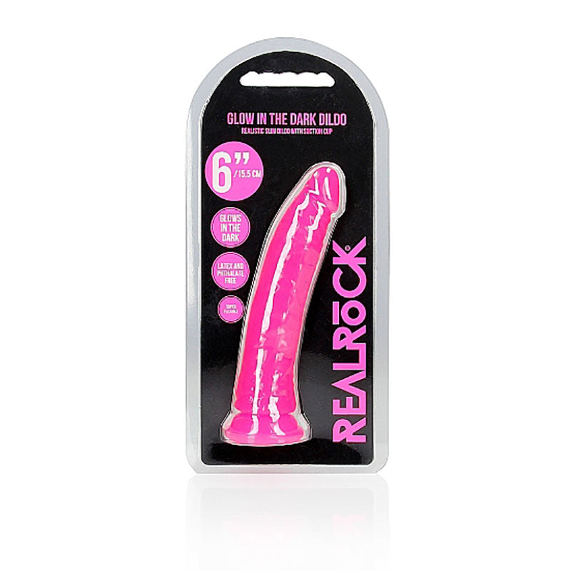 REALROCK 15.5 cm Slim Glow in the Dark Neon - Pink - Glow in Dark Pink 15.5 cm (6) Dong