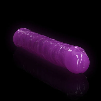 REALROCK 30 cm Double Dong Glow - Purple - Purple 30 cm (12) Double Dong