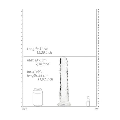 REALROCK 31 cm Straight Dildo - Clear - Clear 31 cm (11) Dong