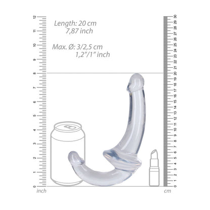 REALROCK 20 cm Strapless Strap-On - Clear - Clear Strapless Strap-On